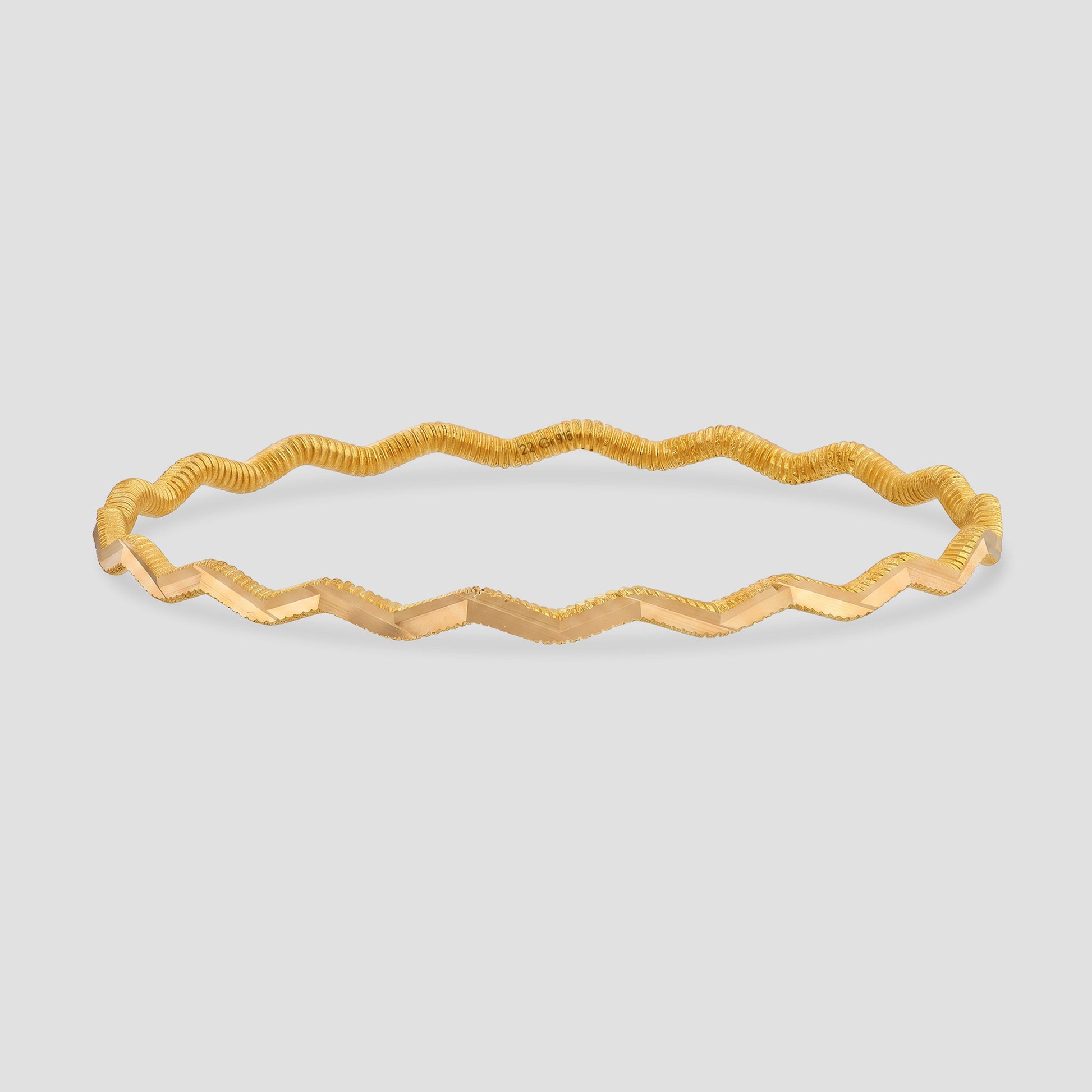 GarantiGold Zikzaklı Ajda Altın Bilezik 10 Gr