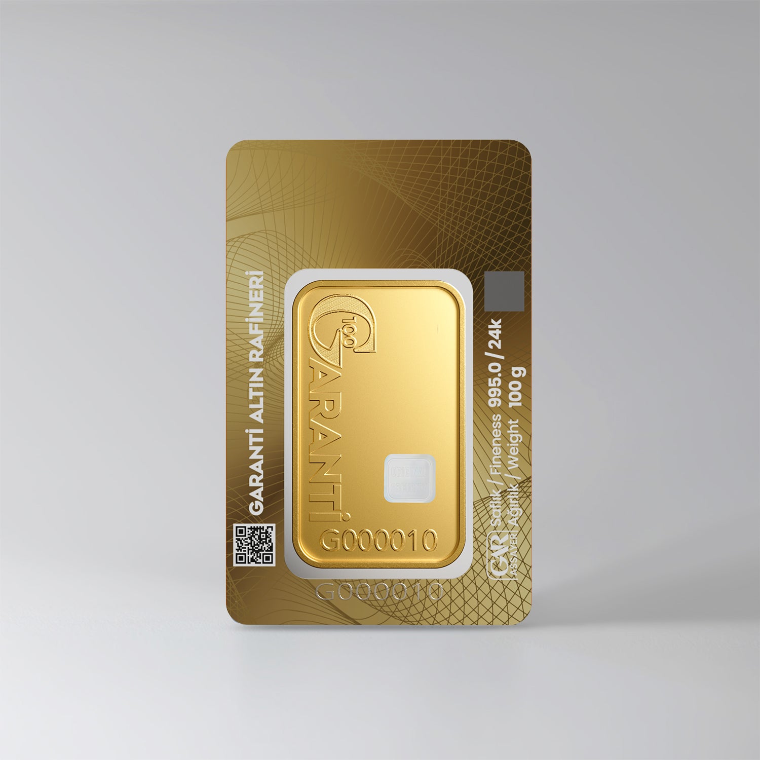 GarantiGold 100 Gr Külçe Altın