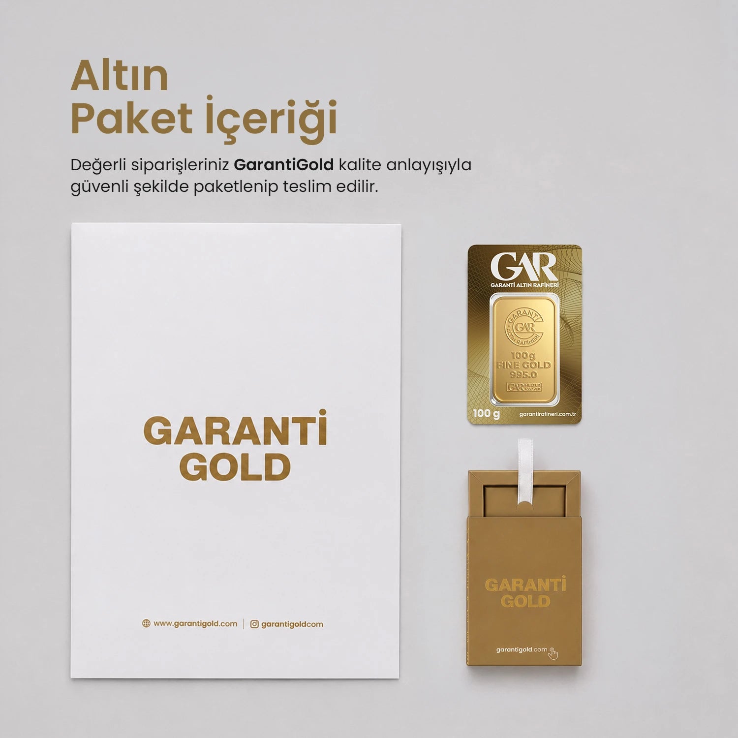 GarantiGold 100 Gr Külçe Altın