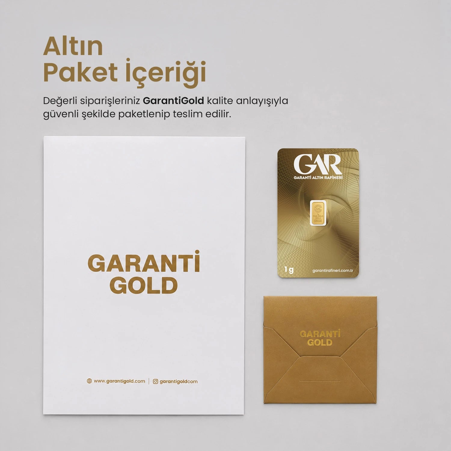 GarantiGold 1 Gr Külçe Altın