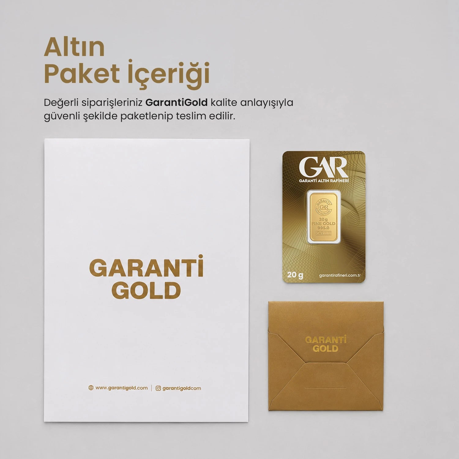 GarantiGold 20 Gr Külçe Altın