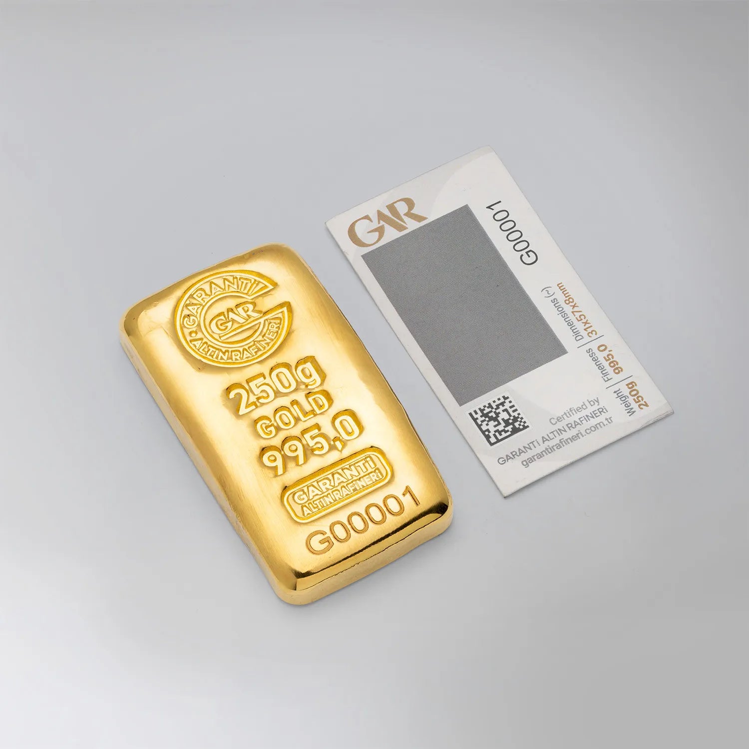 GarantiGold 250 Gr Külçe Altın