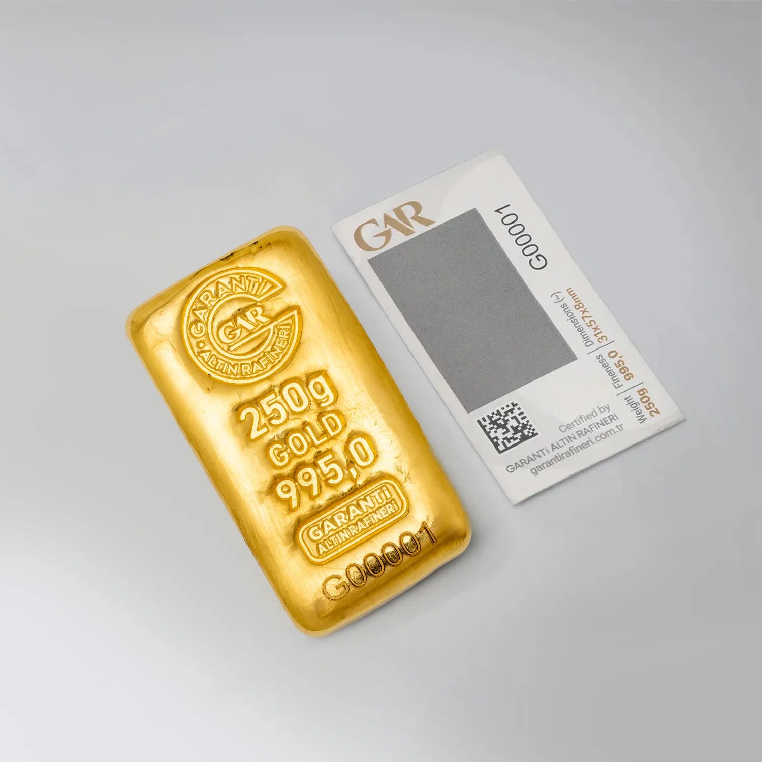 GarantiGold 250 Gr Külçe Altın