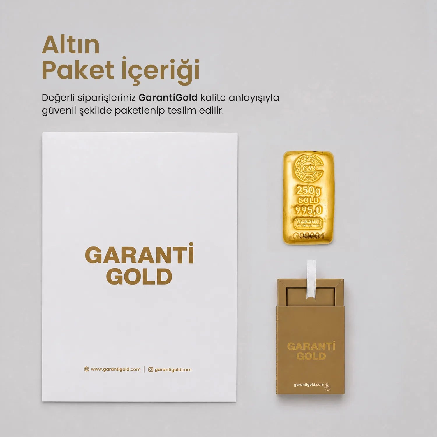 GarantiGold 250 Gr Külçe Altın
