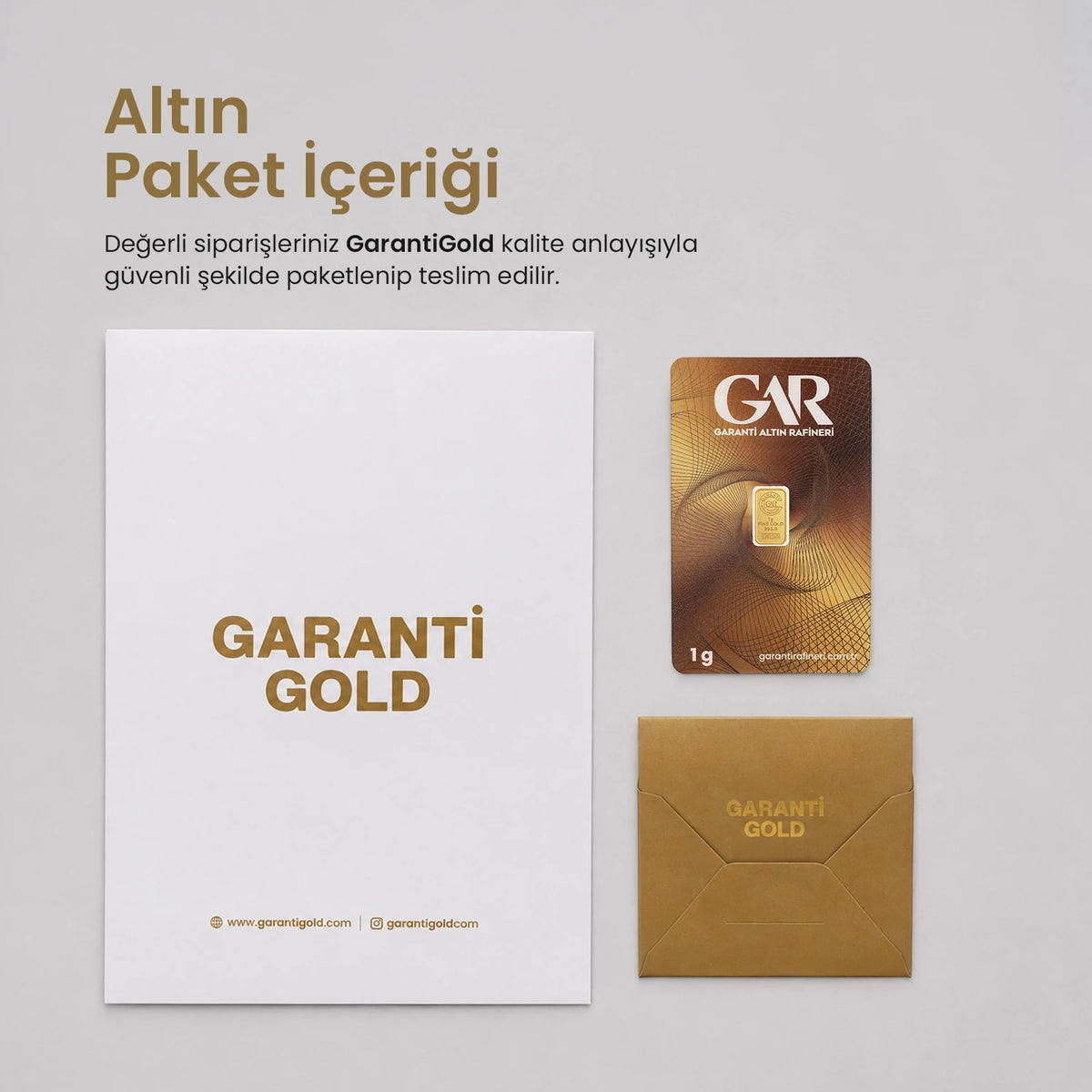GarantiGold 1 Gr Külçe Altın