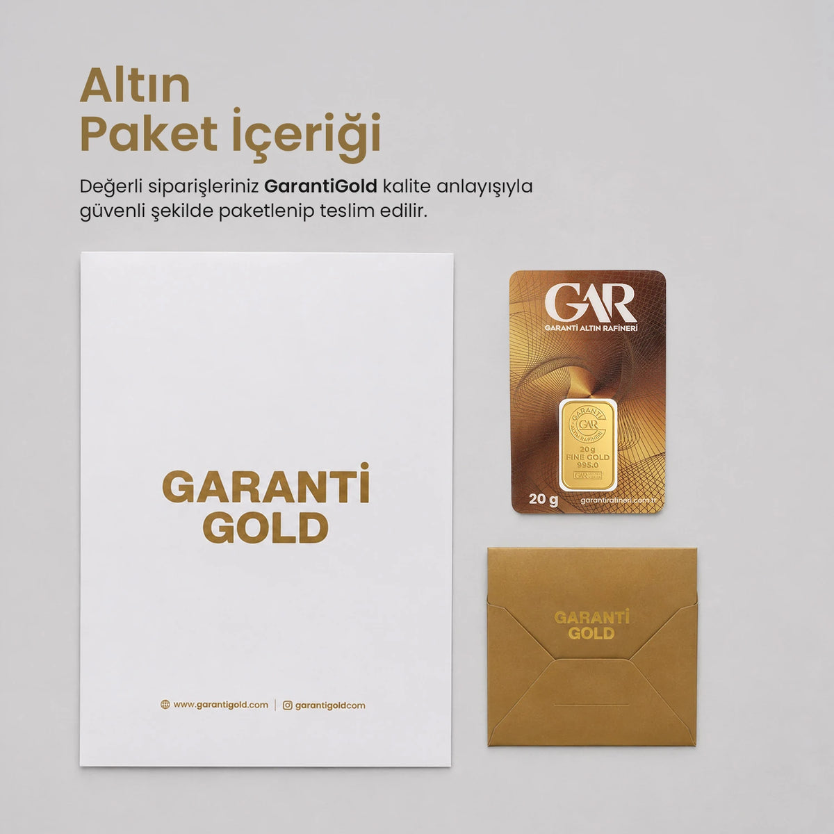 GarantiGold 20 Gr Külçe Altın