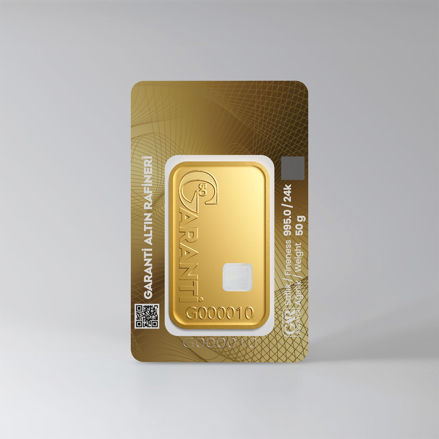 GarantiGold 50 Gr Külçe Altın