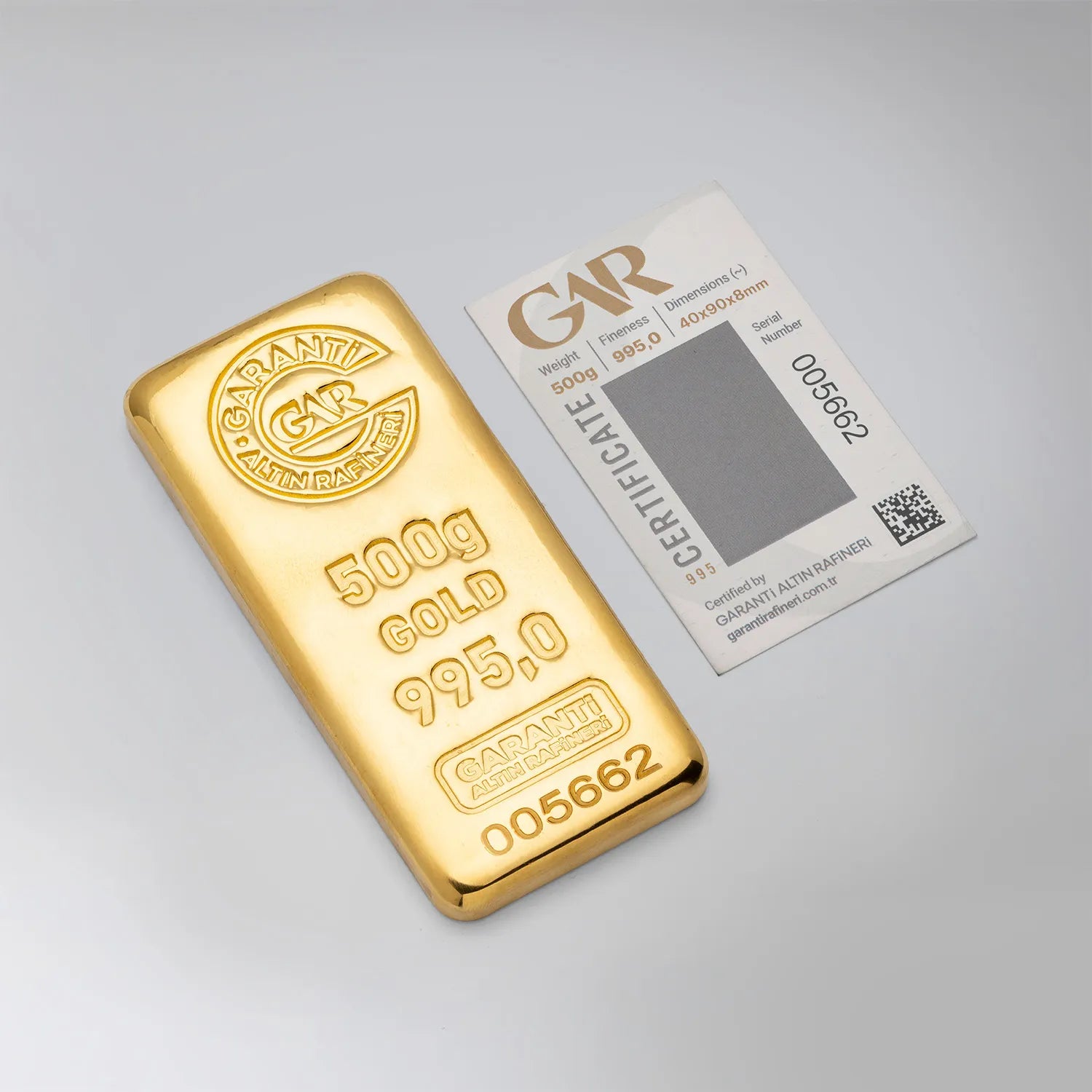 GarantiGold 500 Gr Külçe Altın