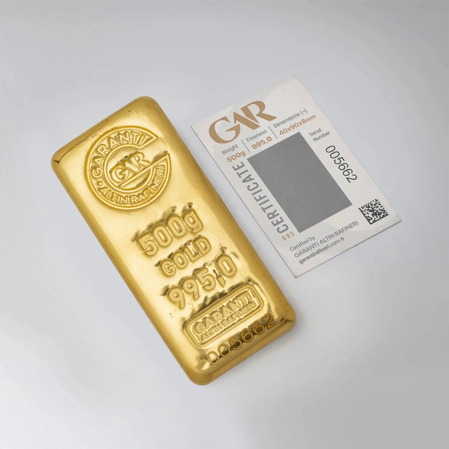 GarantiGold 500 Gr Külçe Altın