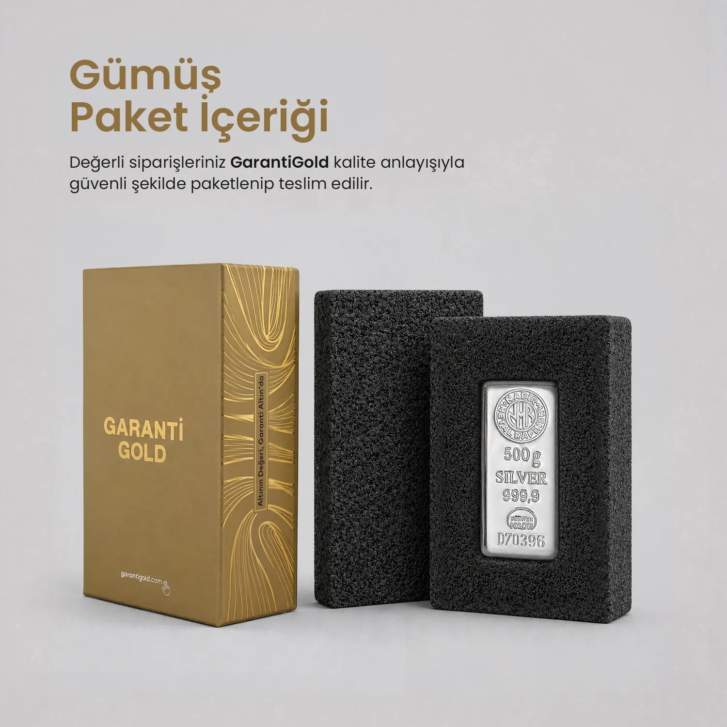GarantiGold 500 Gr Gümüş Külçe