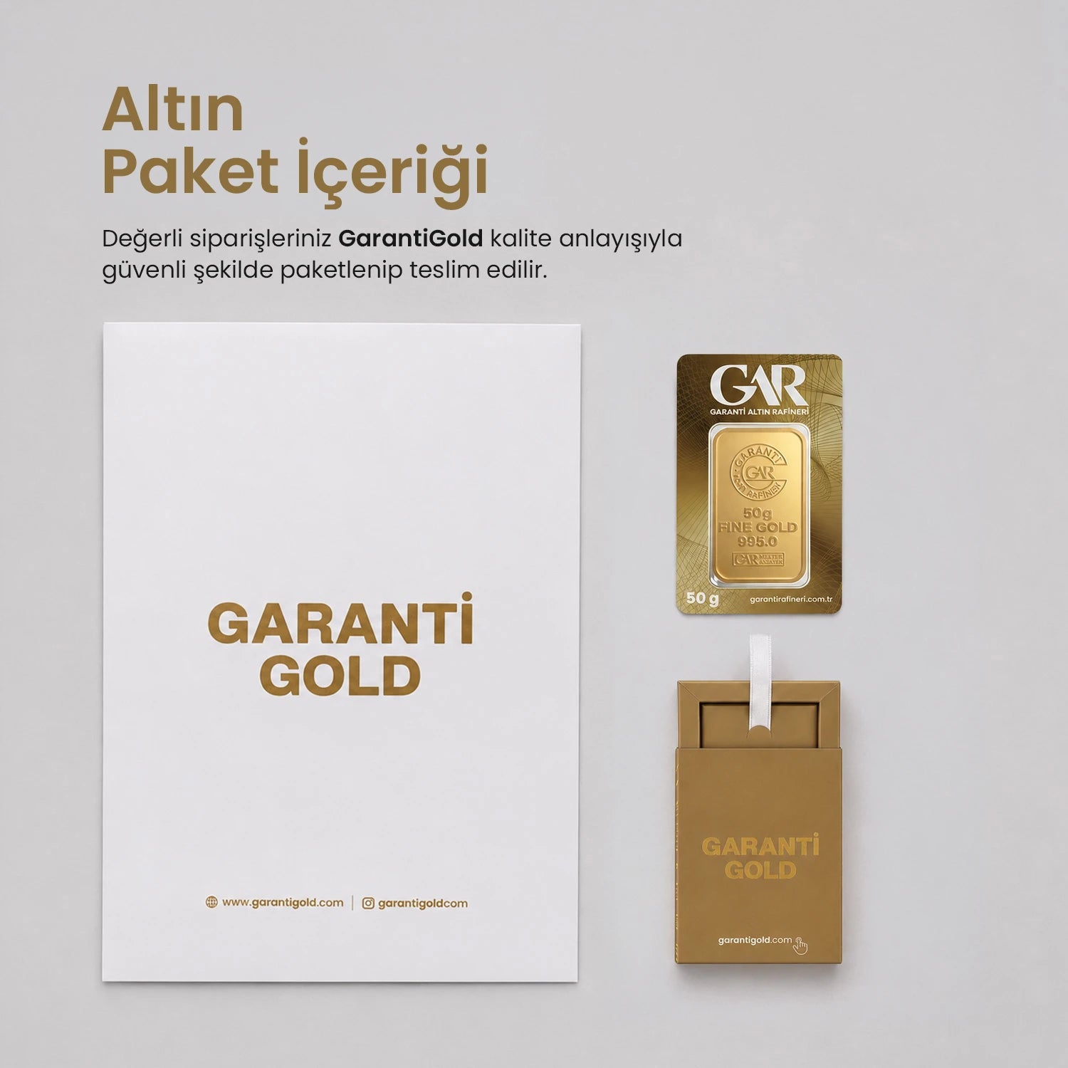 GarantiGold 50 Gr Külçe Altın