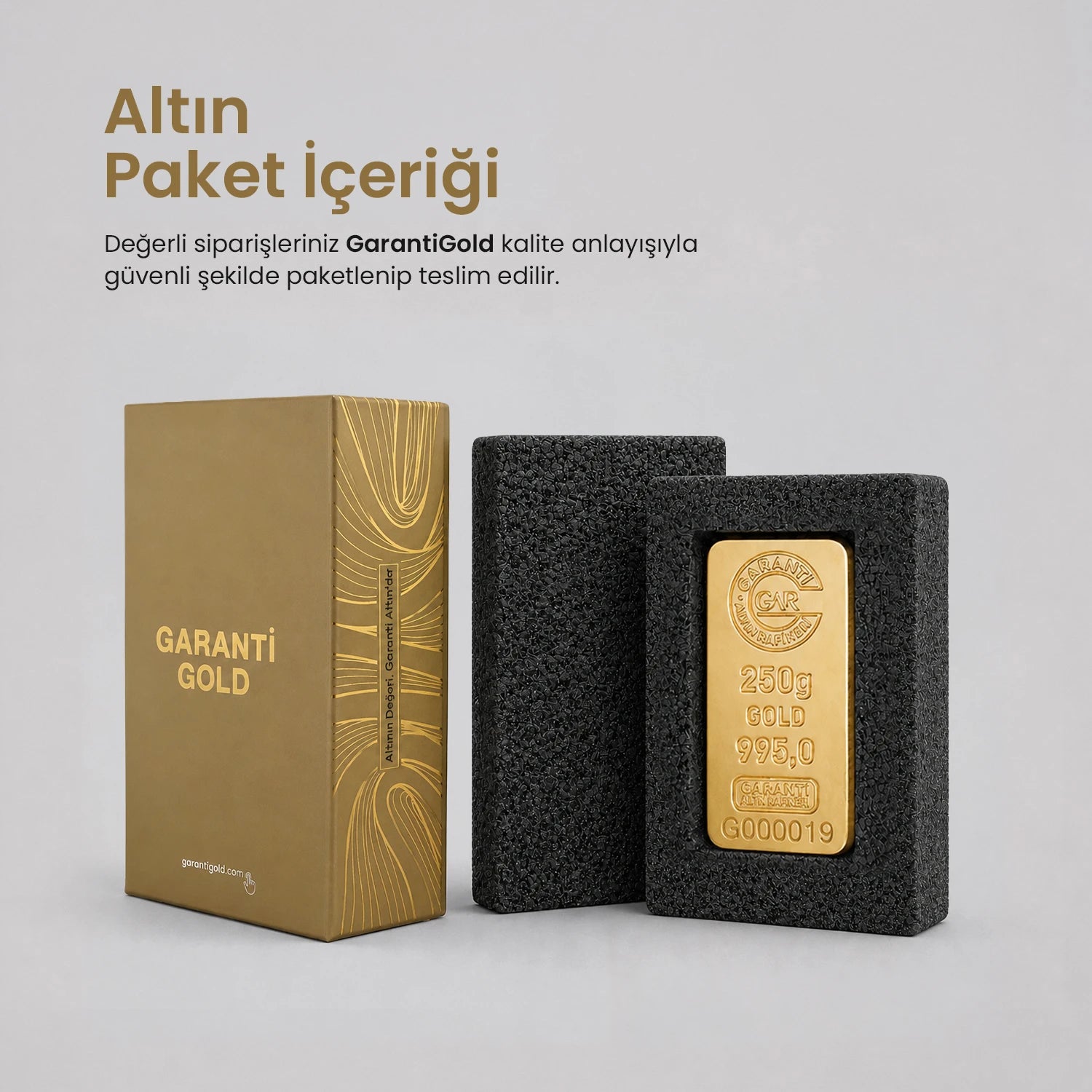GarantiGold 250 Gr Külçe Altın