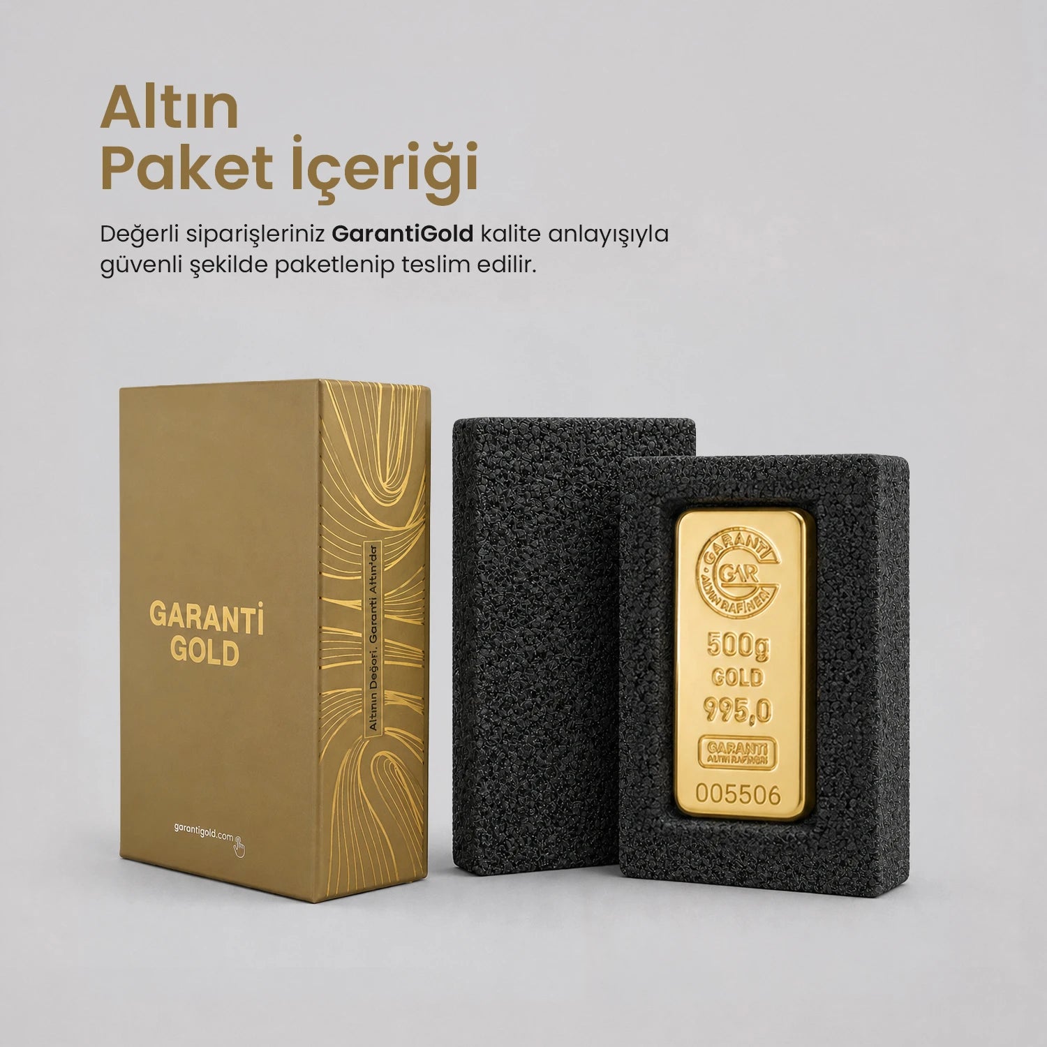GarantiGold 500 Gr Külçe Altın
